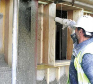 Applicazione spray del cemento di canapa e calce Lime Tecnology, 2007